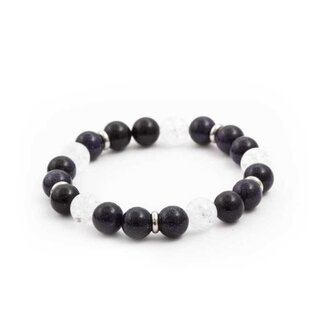 Korálkový náramek z avanturínu a křišťálu MINK27/17 Agato