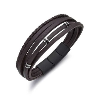 Stylový kožený náramek pro muže B1000832 Diverse