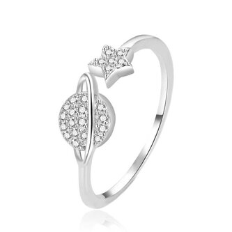 Originální otevřený prsten ze stříbra AGT-R26W Agato / Obvod: 52 mm - 52 mm