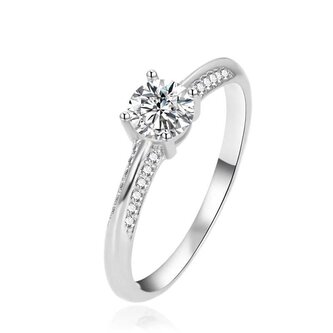 Stříbrný zásnubní prsten se zirkony AGT-R14W Agato / Obvod: 58 mm - 58 mm