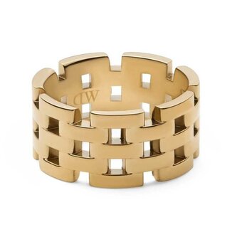 Úchvatný pozlacený prsten z oceli 5-Link DW0040100 Daniel Wellington / Obvod: 60 mm - 60 mm