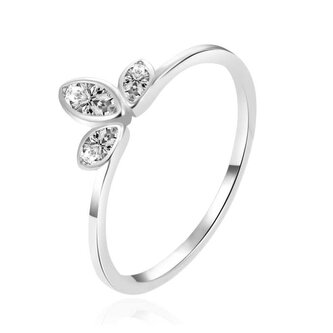 Něžný stříbrný prsten se zirkony AGT-R21W Agato / Obvod: 58 mm - 58 mm