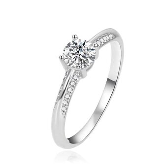 Stříbrný zásnubní prsten se zirkony AGT-R14W Agato / Obvod: 52 mm - 52 mm