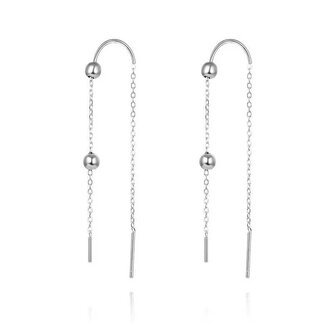 Dlouhé stříbrné náušnice AGUV1963 Beneto