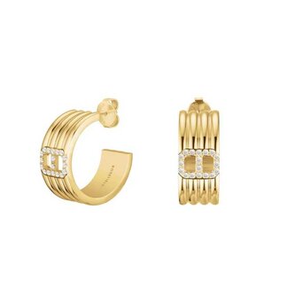 Moderní pozlacené s čirými krystaly Fine Octagon JEOSG-J1181 Rosefield