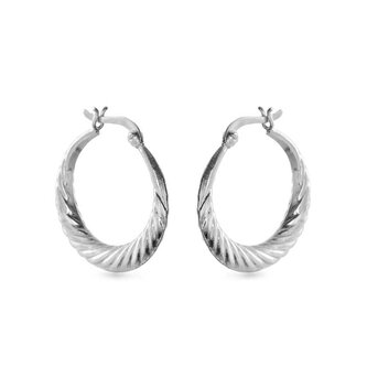 Stylové stříbrné náušnice kruhy AJNS0062 Again Jewelry