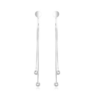 Moderní stříbrné řetízkové náušnice AGUP1864 Beneto