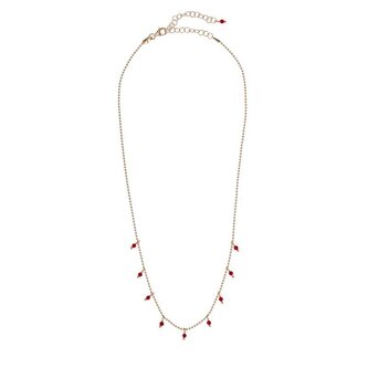 Pozlacený kuličkový náhrdelník s červeným korálem AL1559.01.022 Alisia
