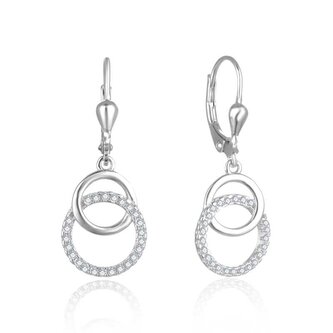 Stylové bronzové náušnice se zirkony AGUC2707 Beneto