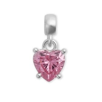 Stříbrný přívěsek s růžovým srdíčkem Charms DW00401054 Daniel Wellington