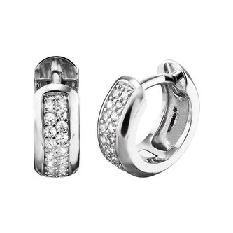 Stříbrné kruhové náušnice se zirkony Anna ERE-ANNA-ZI-CR Engelsrufer