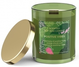 Vonná svíčka Positive Vibes s víčkem
