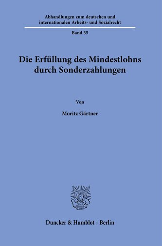 Die Erfüllung des Mindestlohns durch Sonderzahlungen