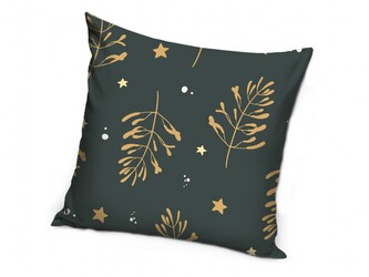 Vánoční povlak Šedé kouzlo jmelí 40x40 cm