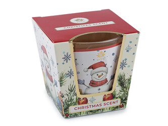 Vonná svíčka ve skle 120 g - 12 ks - 28 (Christmas Scent) vanilková