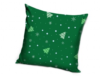 Vánoční povlak Zelené Vánoce 40x40 cm