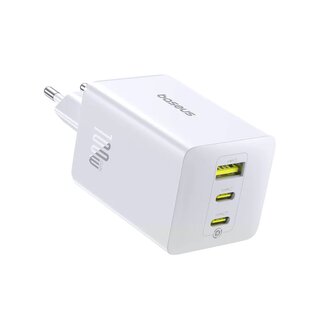 Nabíječka do sítě Baseus EnerFill FE11 100W 2xUSB-C, 1xUSB bílá