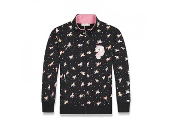 Dívčí mikina UNICORN - JEDNOROŽEC na zip tmavě modrá, velikost: 152