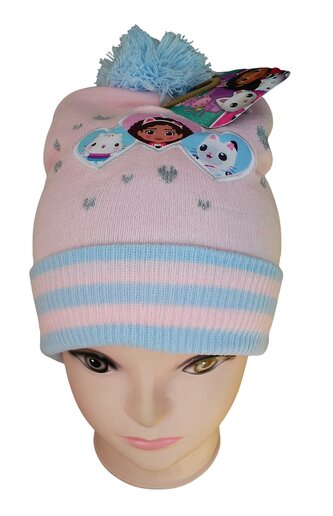 Dívčí čepice GÁBININ KOUZELNÝ DOMEK zimní růžovomodrá, růžová, velikost: 52