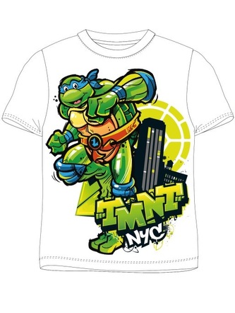 Chlapecké tričko ŽELVY NINJA krátký rukáv bílé, velikost: 116/122