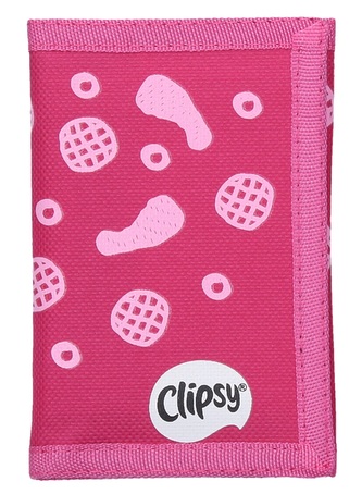 Dívčí peněženka RŮŽOVÁ, clipsy