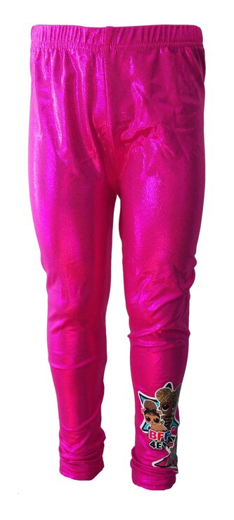 Dívčí legíny L.O.L. holografické růžové, velikost: 122