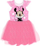 Dívčí šaty MINNIE se srdíčky tylové růžové, velikost: 116/122