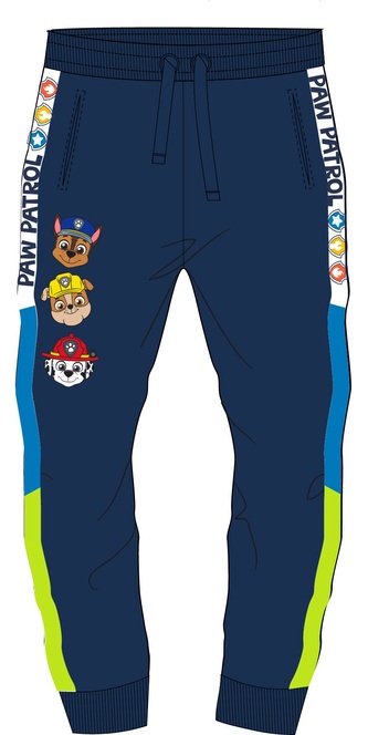 Chlapecké tepláky TLAPKOVÁ PATROLA s lampasem modré, velikost: 104