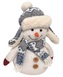 Sněhulák v šedomodré šále na postavení 26 cm