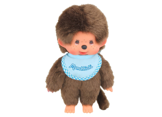 Monchhichi Mončiči chlapec se světle modrým bryndáčkem 20 cm