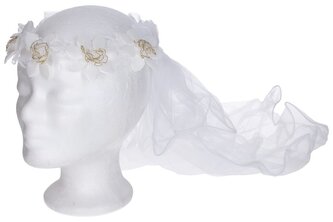 Set karneval ČELENKA SE ZÁVOJEM, bílá