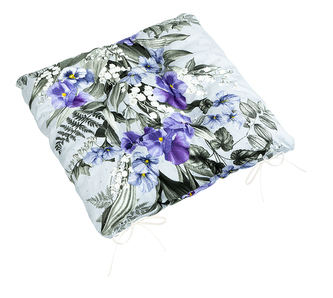 Sedák Gita prošívaný - Fialová,Šedá,Bílá - 40x40 cm