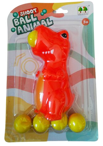 Zvířátko střílející míčky 14 cm, dino