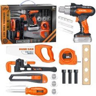 Zestaw narzędzi z wiertarką 17el