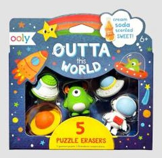 Pachnące Gumki Do Ścierania Kosmiczne Puzzle 5szt