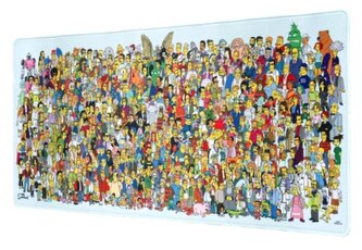 Herní podložka na stůl The Simpsons|Simpsonovi: Postavy (80 x 35 cm)