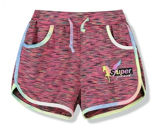 Dívčí šortky UNICORN - JEDNOROŽEC žíhané růžové, velikost: 116