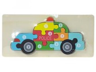 Układanka drewniana radiowóz
