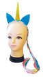 Set karneval - čelenka JEDNOROŽEC s copem, modrá