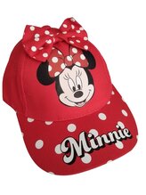 Dívčí kšiltovka MINNIE červená s mašlí, velikosti: 52