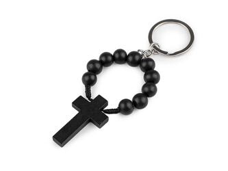 Přívěsek na klíče / kabelky desátek dřevěný - 1 ks - 2 černá