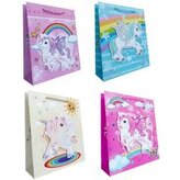 Torebka prezentowa dziecięca M Jednorożec 3D mix