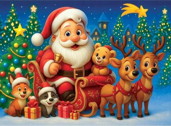 WOODEN CITY Dřevěné puzzle Santa Claus 40 dílků