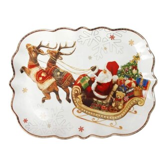 Tác na cukroví soby a sáně 33.5 x 25cm CHRISTMAS Brandani