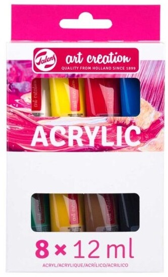 Zestaw farb akrylowych w tubkach 8x12ml 9021808M, ArtCreation