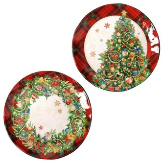 Talíř CHRISTMAS set 2ks melamin 21cm BRANDANI