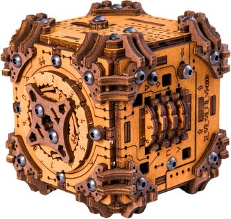 WOODEN CITY 3D dřevěné puzzle Escape puzzle box: Tajemství Tesseraktu 195 dílků