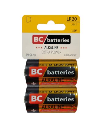 BC LR20 AM1 Alkalická baterie - Extra power 2ks BLISTR 1,5V