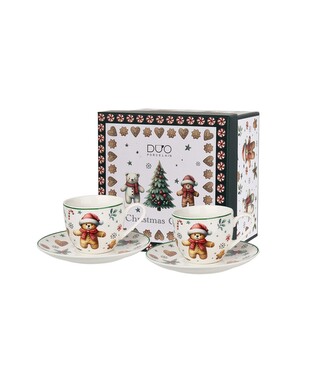 Vánoce 2 šálky na espresso s podšálky 951056