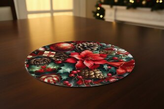 Vánoční dekorační ozdobný ubrousek BETLEMSKÁ HVĚZDA O 38 cm Mybesthome